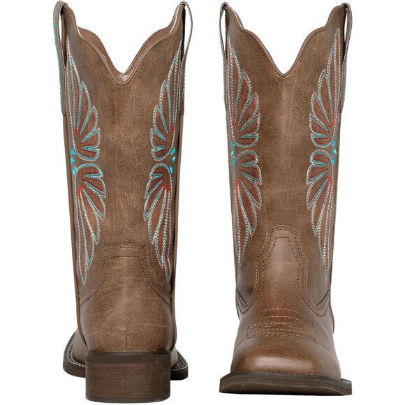 🆕SheSole Fashion Women's Cowboy Boots, Square Toe Western Cowgirl Botte Femme - Picture 2 of 9